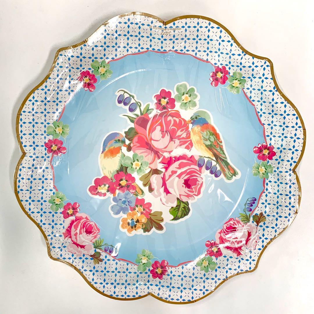 paper plates with birds on them