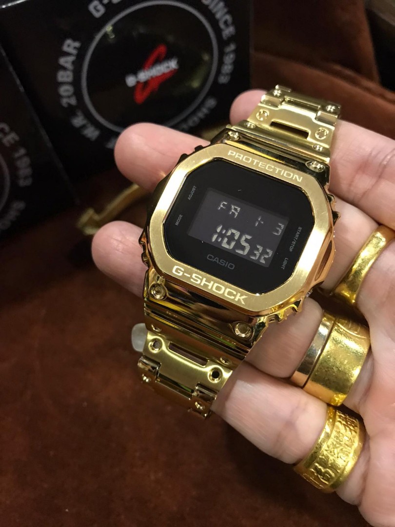 🔥🔥🔥Authentic G-Shock DW-5600BB with customised stainless steel - Main Image