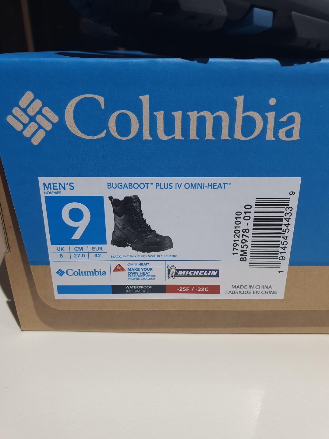 Columbia Bugaboot plus IV omni-heat 