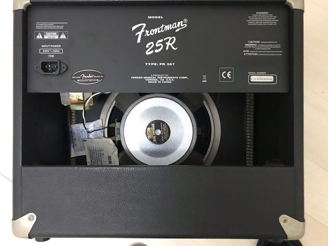 Fender Frontman 25r with Celestion G10 Vintage speaker