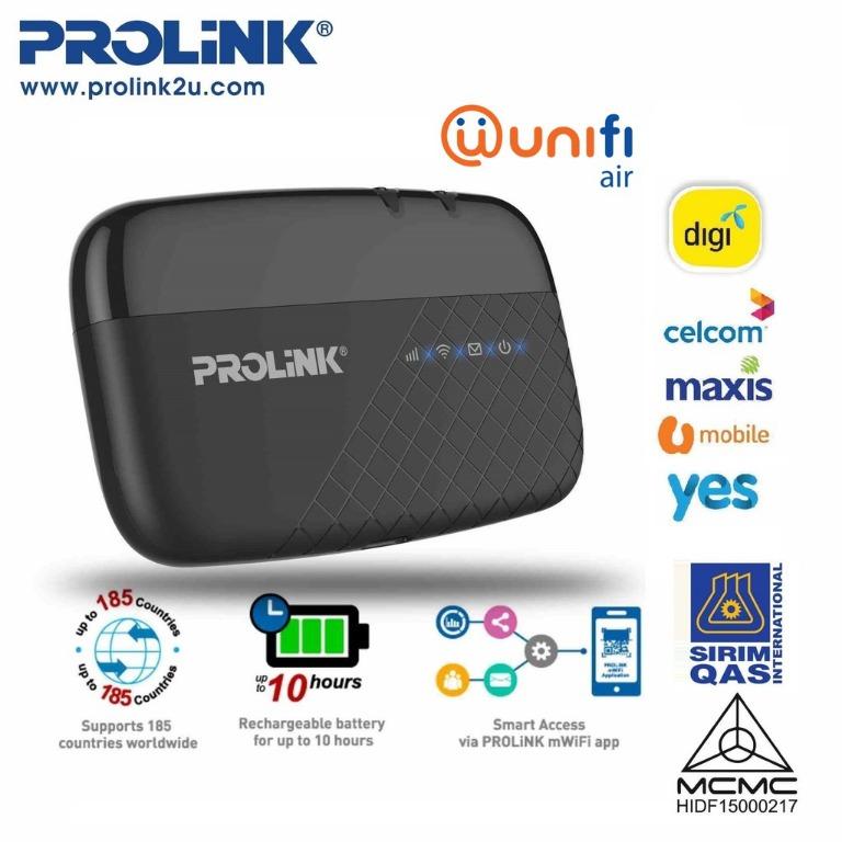 Free Shipping Prolink Portable 4g Lte Wifi Hotspot Mifi Support Tm Unifi Air Prt7011l Electronics Others On Carousell