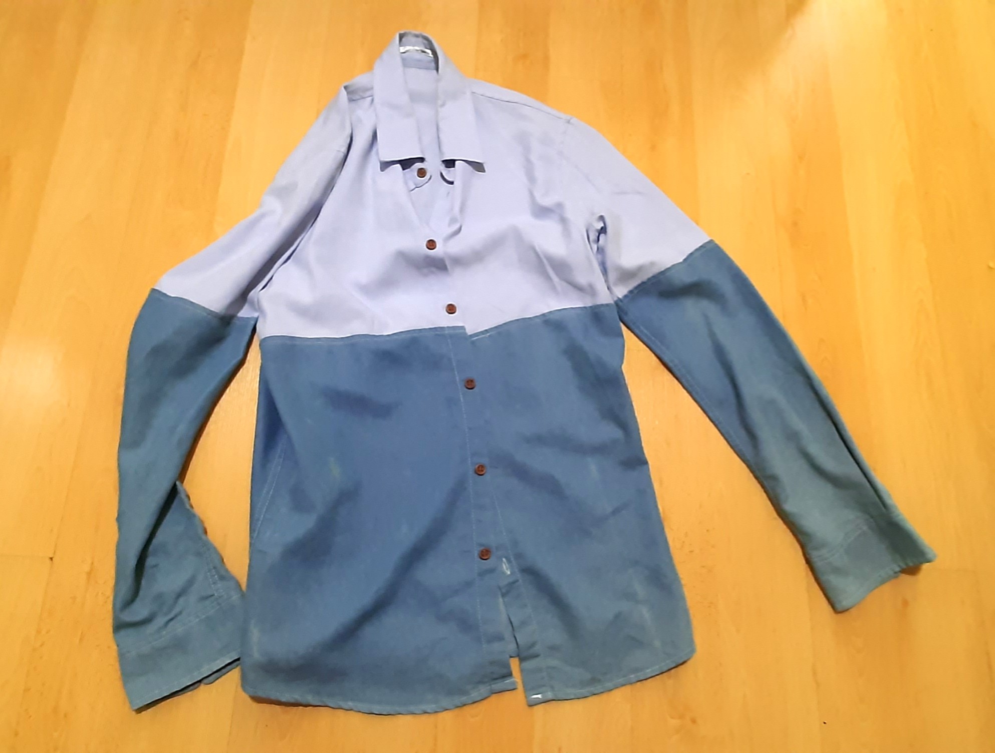 two tone denim shirt
