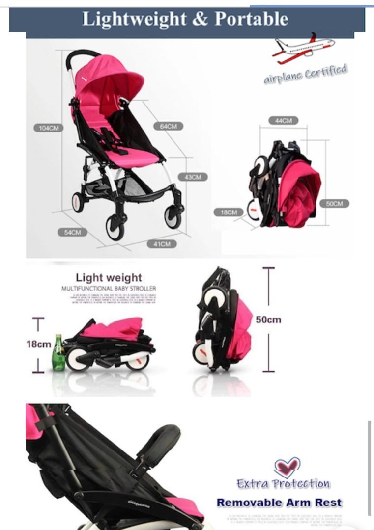 Kiddopotamus Cabin Size Light Weight Baby Stroller