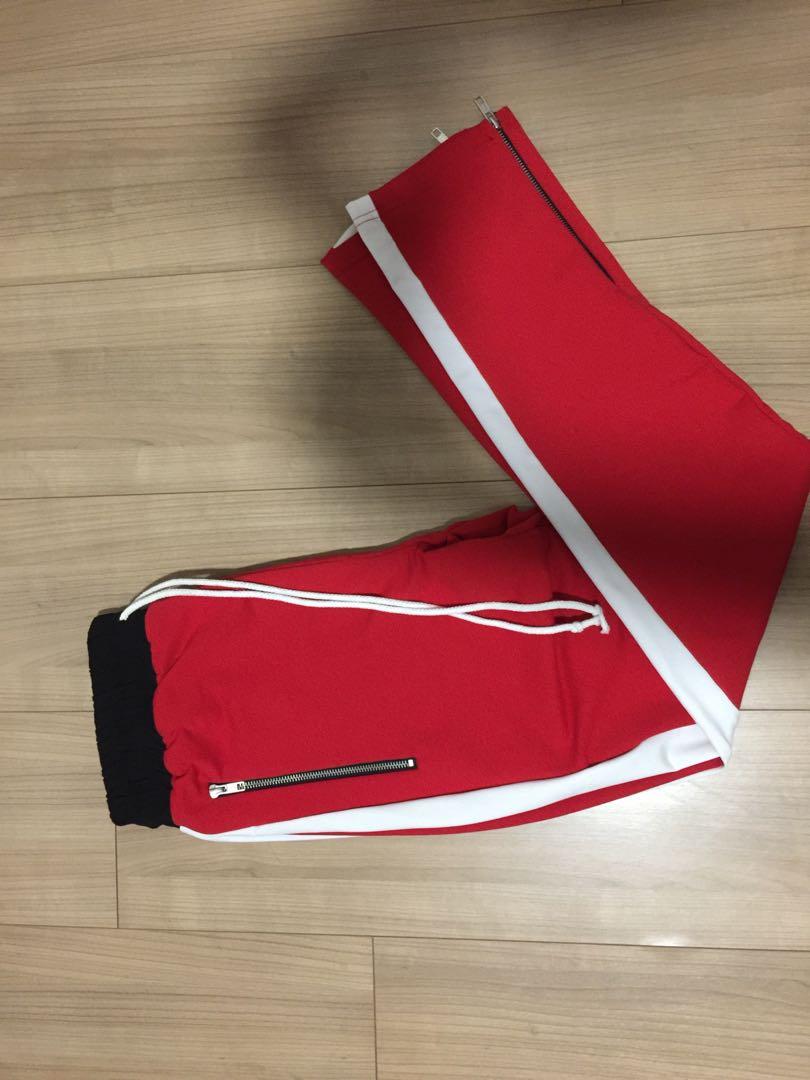Lakenzie Red White Stripe Track Pants