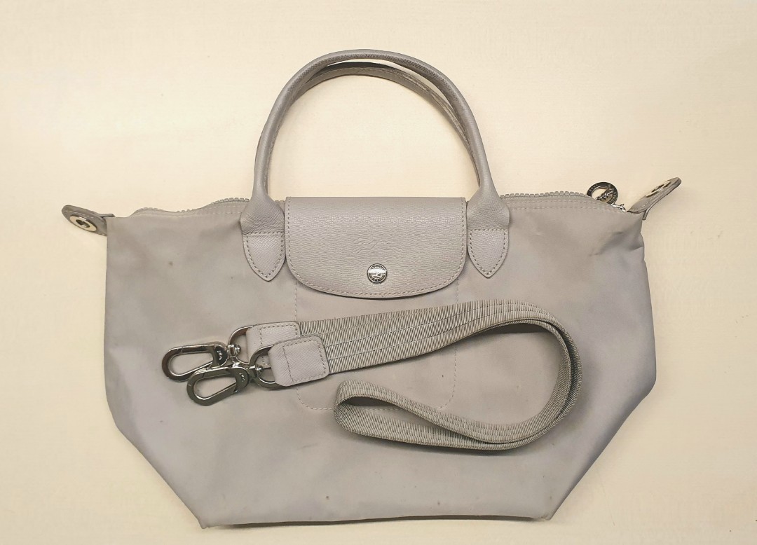 Longchamp, Bags, Nwt Longchamp Le Pliage Neo Medium Satchel Crossbody Bag  Cement Gray Authentic