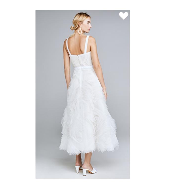 Marchesa notte textured store tulle tea length gown