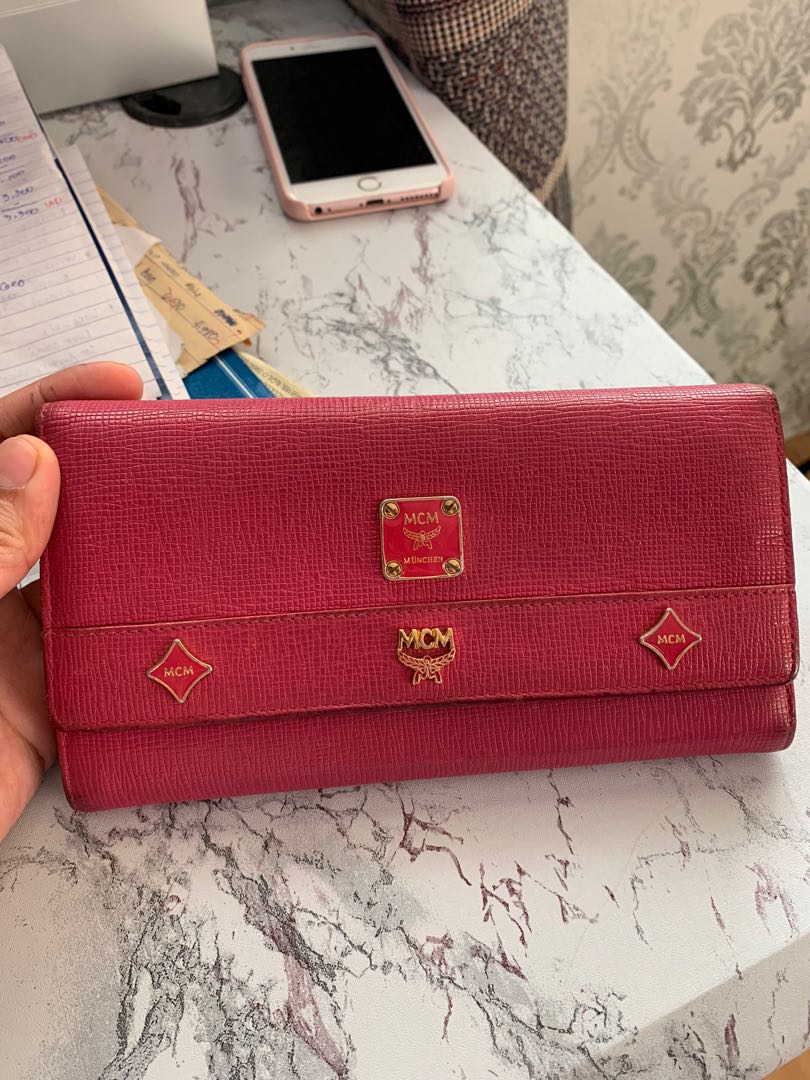 MCM Long Wallet Pink Women s Fashion Bags Wallets Wallets