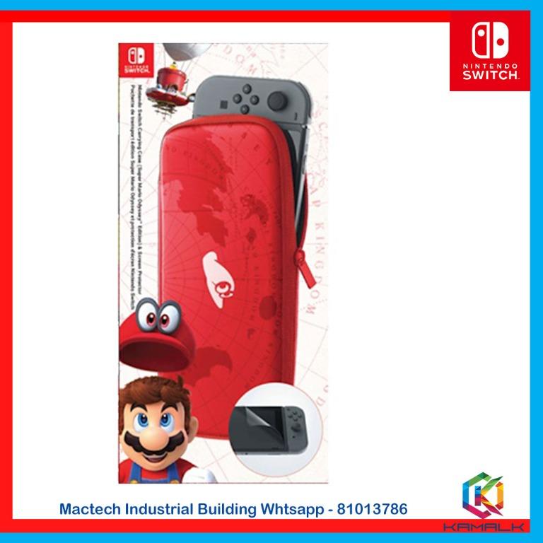 Nintendo Switch Carrying Case Super Mario Odyssey Edition Screen Protector Video Gaming Video Game Consoles Nintendo On Carousell