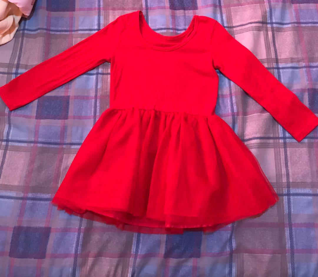 old navy girls red dress