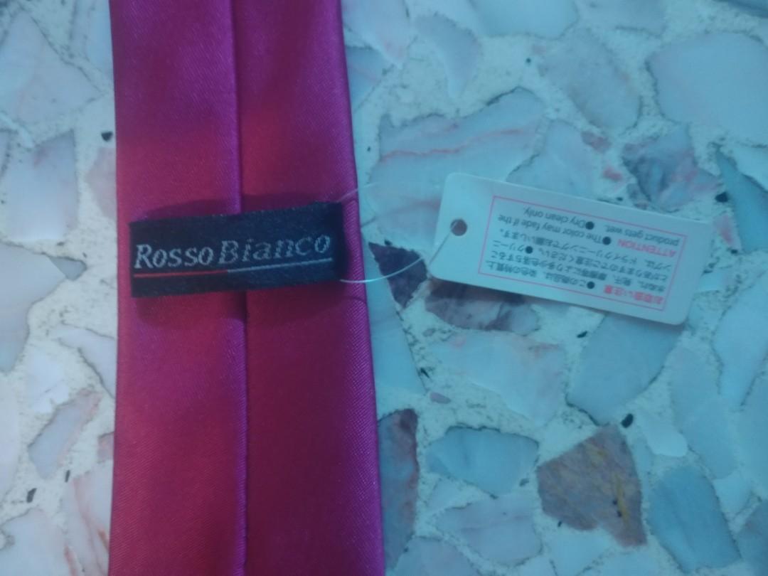 Pink Rosso Bianco Tie Men S Fashion Accessories Ties Formals On Carousell
