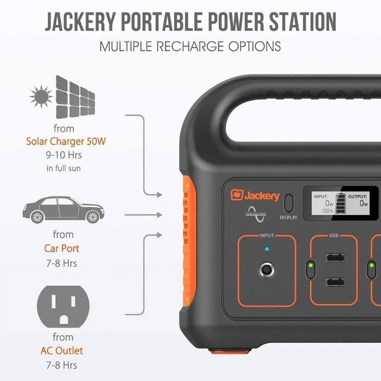 Jackery Portable Power Station 257wh 200w Ac Outlet Mobile Phones Gadgets Mobile Gadget Accessories Power Banks Chargers On Carousell
