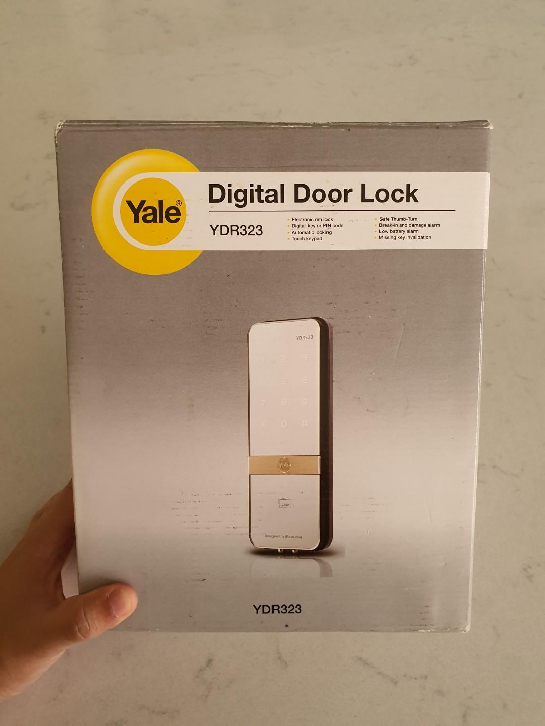 Yale Digital Door Lock (YDR 323), Furniture & Home Living, Security & Locks, Locks, Doors