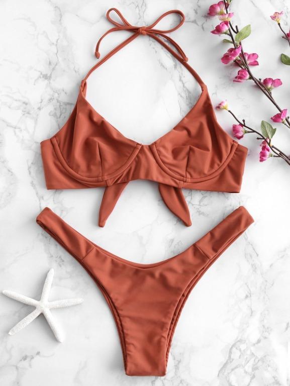 red underwire bikini