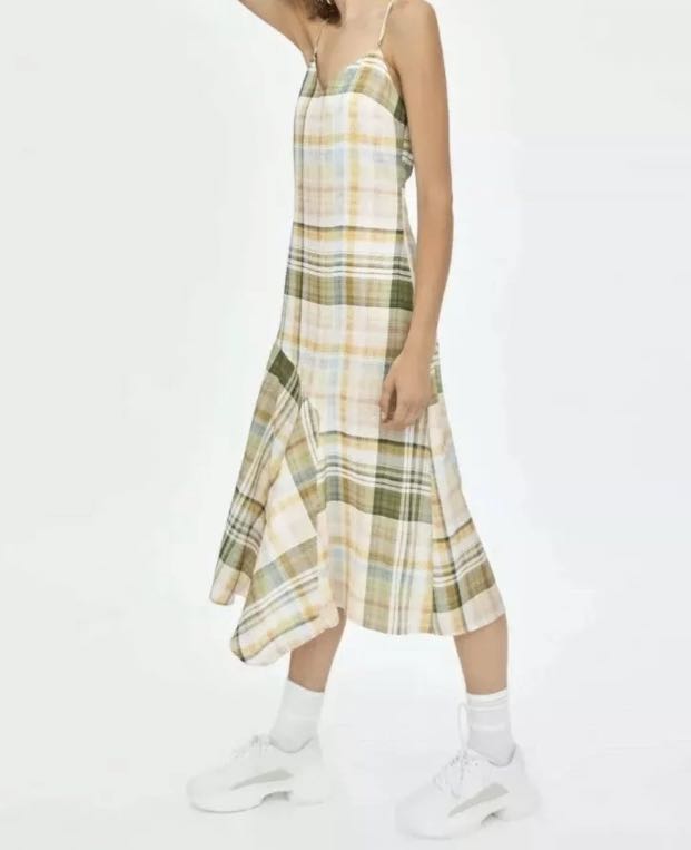 Zara check shop camisole dress