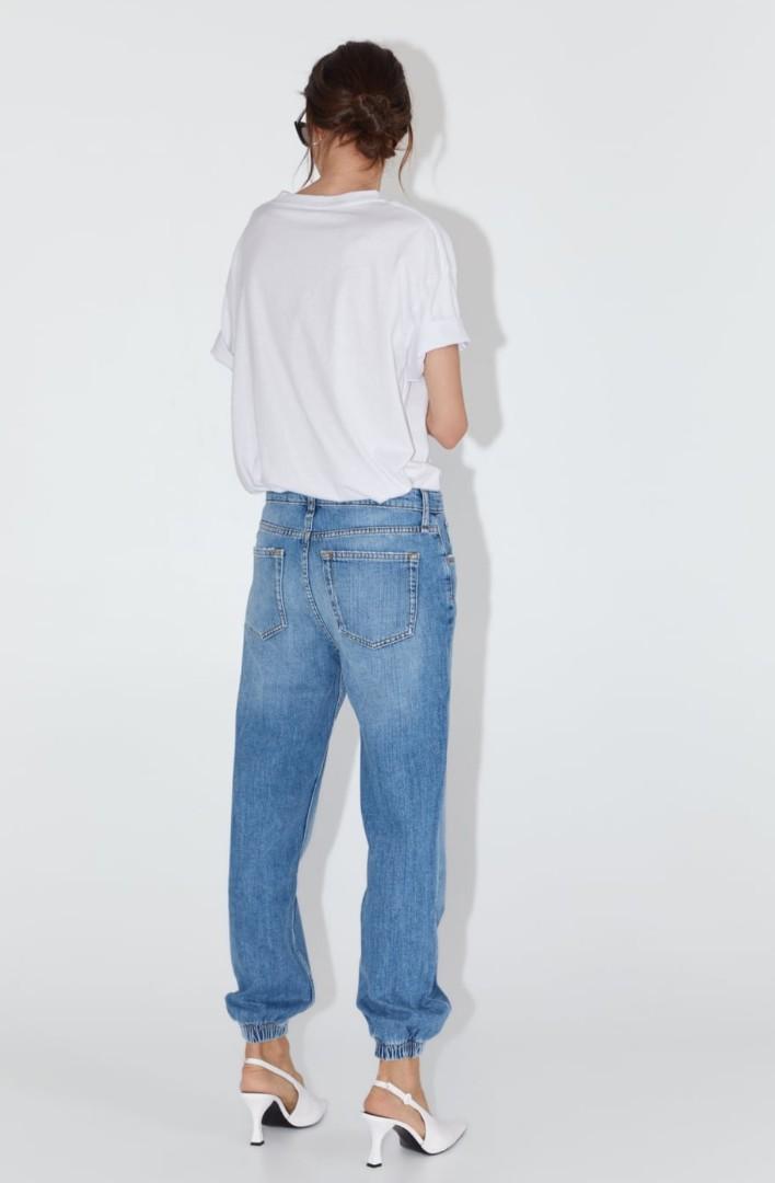 zara denim joggers