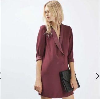 Top Shop Petite Double-Breasted Blazer Dress