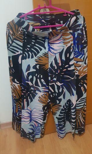MANGO Printed Flowy Pants