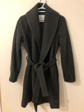 Xxs wool babaton atelier wrap coat (moss green)