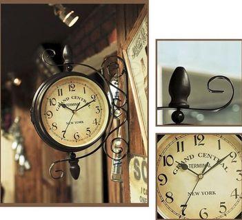 Double Sided Grand Central Wall Clock
