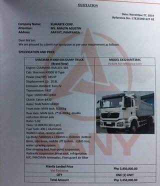 For sale brand new trucks backhaw etc