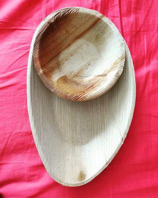 Eco friendly, biodegradable plate and bowl