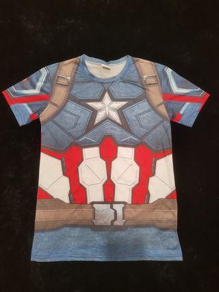 TUNSECHY Captain America 3D Printed Gym Shirt