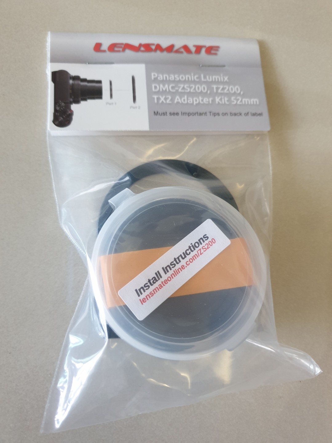 52mm Adapter Ring for Panasonic Lumix TZ220, Photography