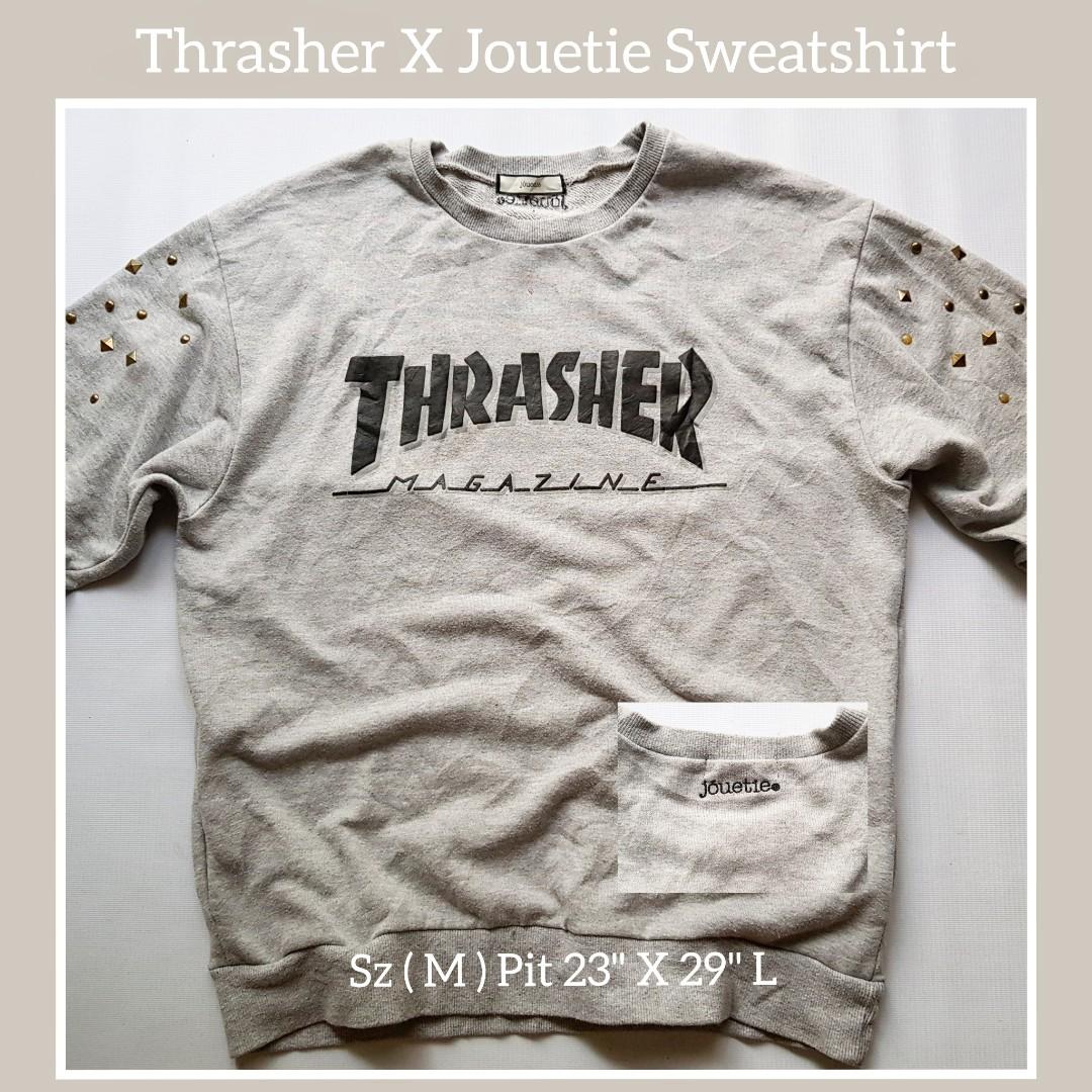 Thrasher X Jouetie Sweatshirt Women S Fashion Clothes Tops On Carousell