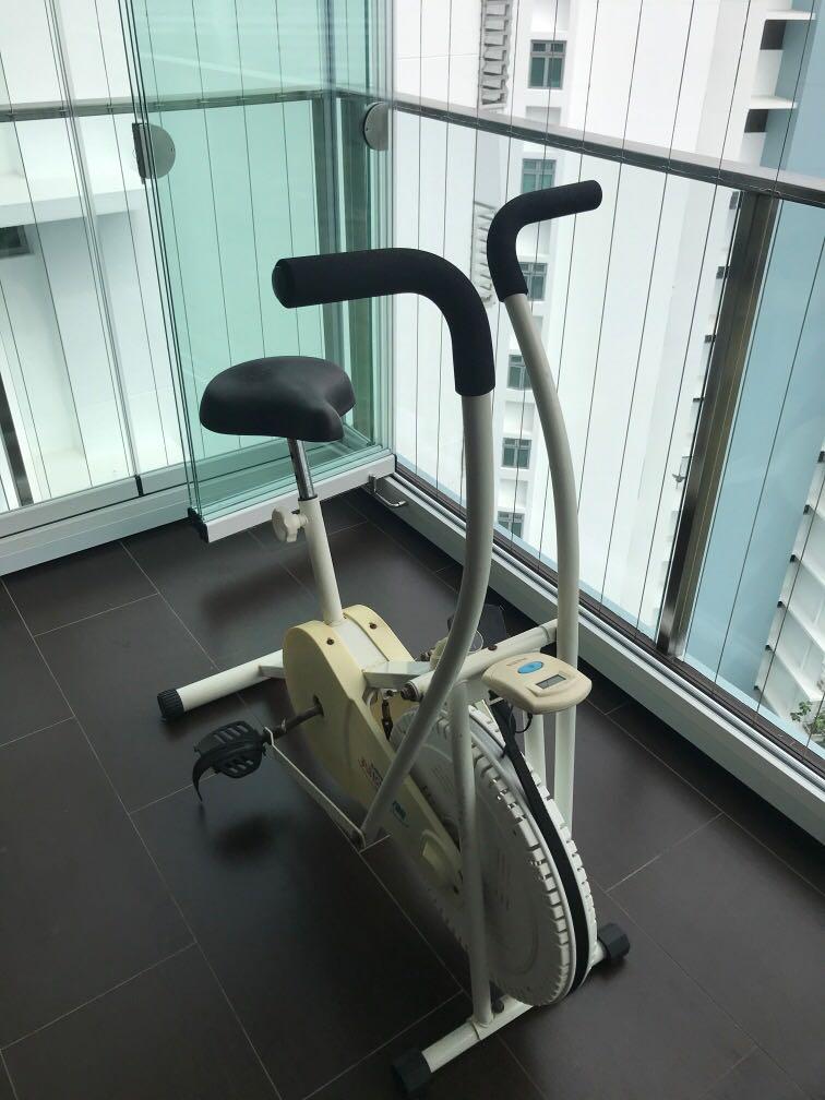 exercise bike and cross trainer