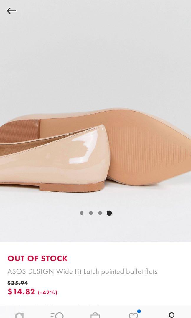Asos latch pointed ballet flats discount
