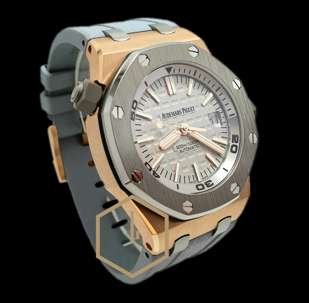 Audemars Piguet Royal Oak Offshore Diver 42mm Rare Limited Edition In 18k Rose Gold Titanium Ref 15711oi Luxury Watches On Carousell