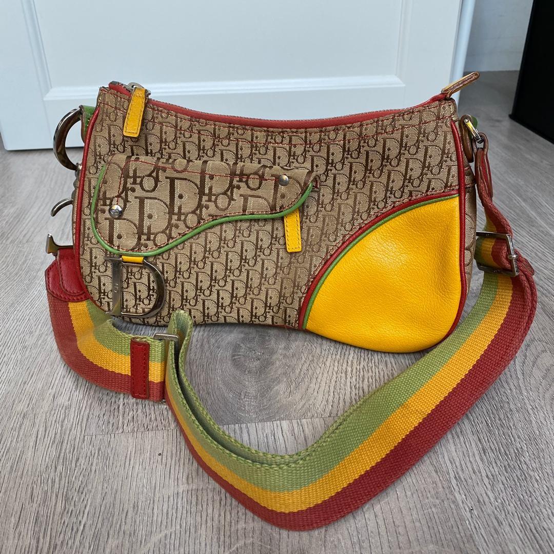 Christian dior cheap rasta saddle bag