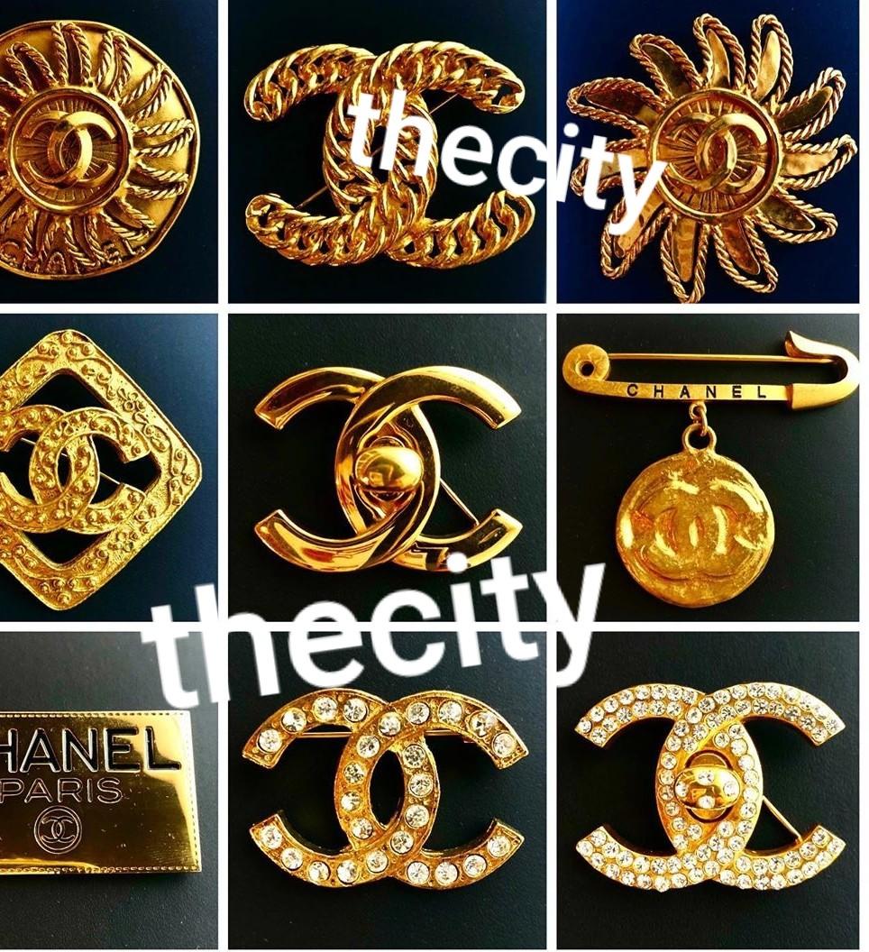 AUTHENTIC CHANEL BROOCH PIN VINTAGE, Luxury, Accessories on Carousell