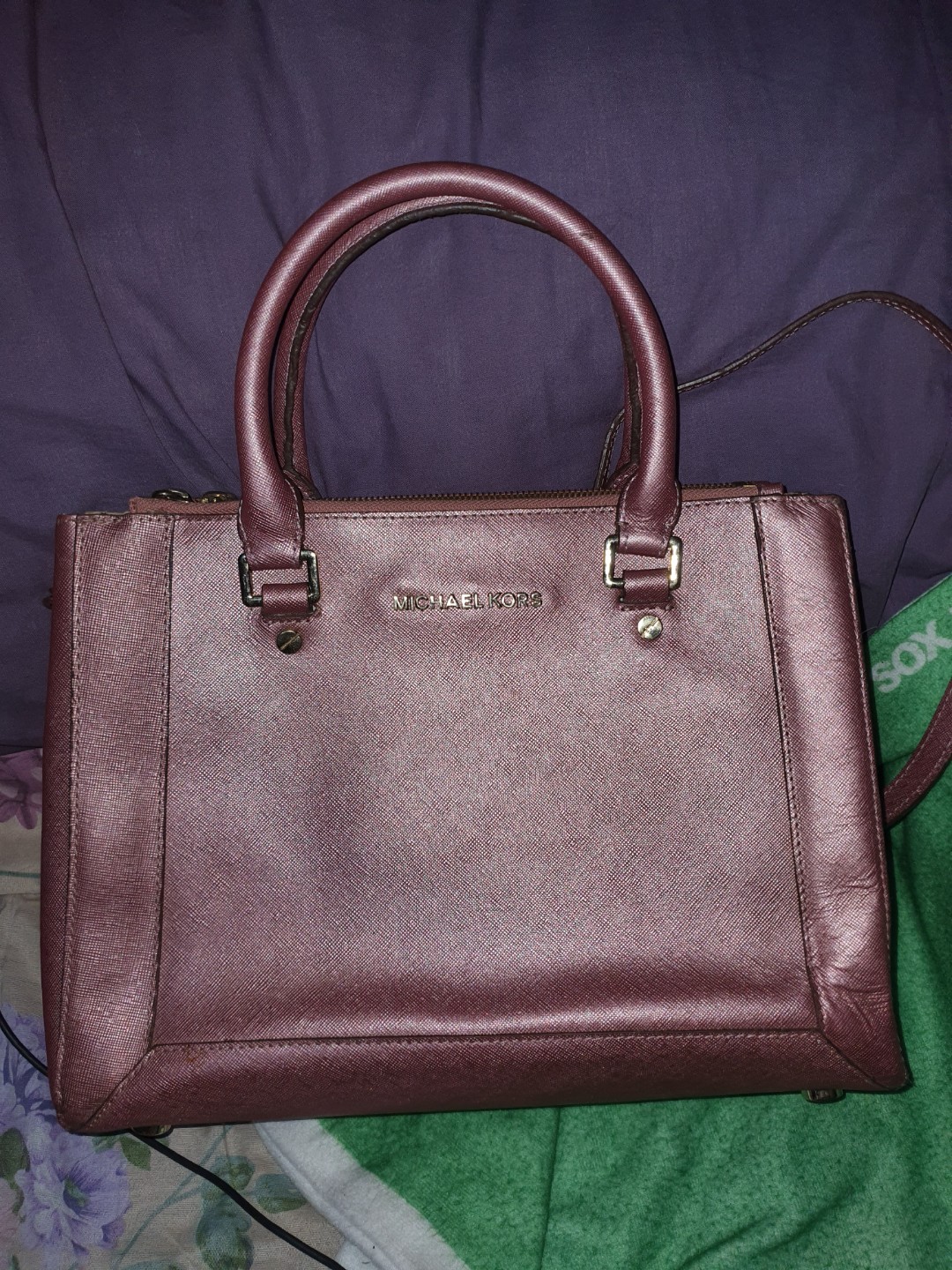 michael kors metallic bag