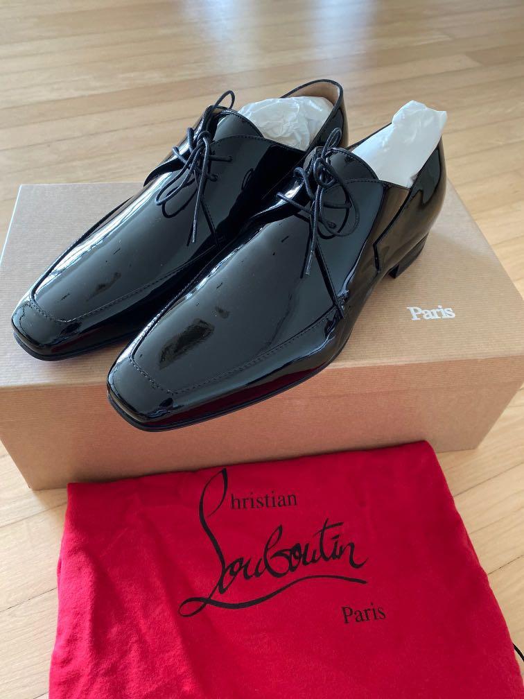 Christian Louboutin Black Patent Size 40.5 Men s Fashion Footwear Dress Shoes on Carousell