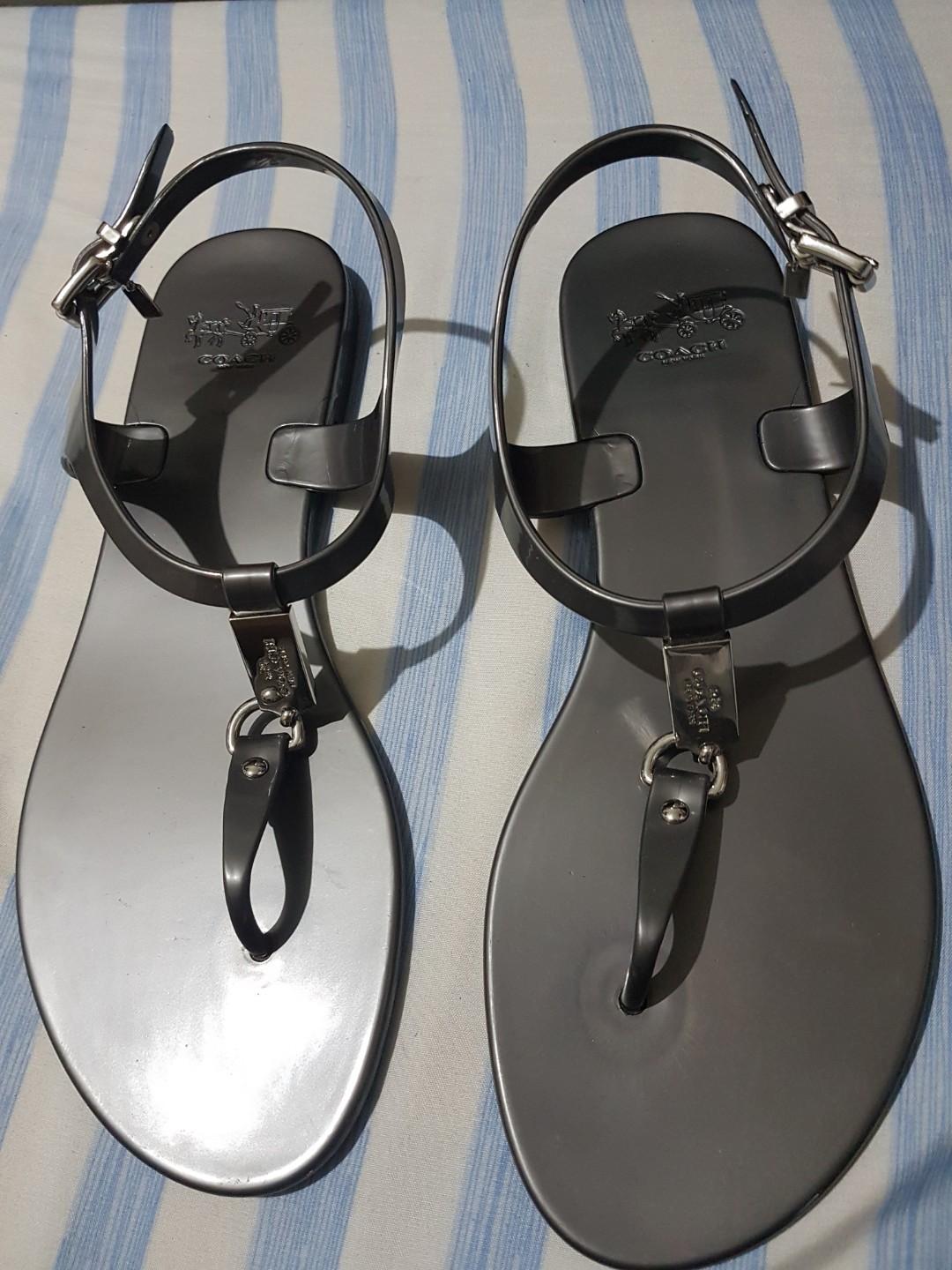 coach jelly flip flops