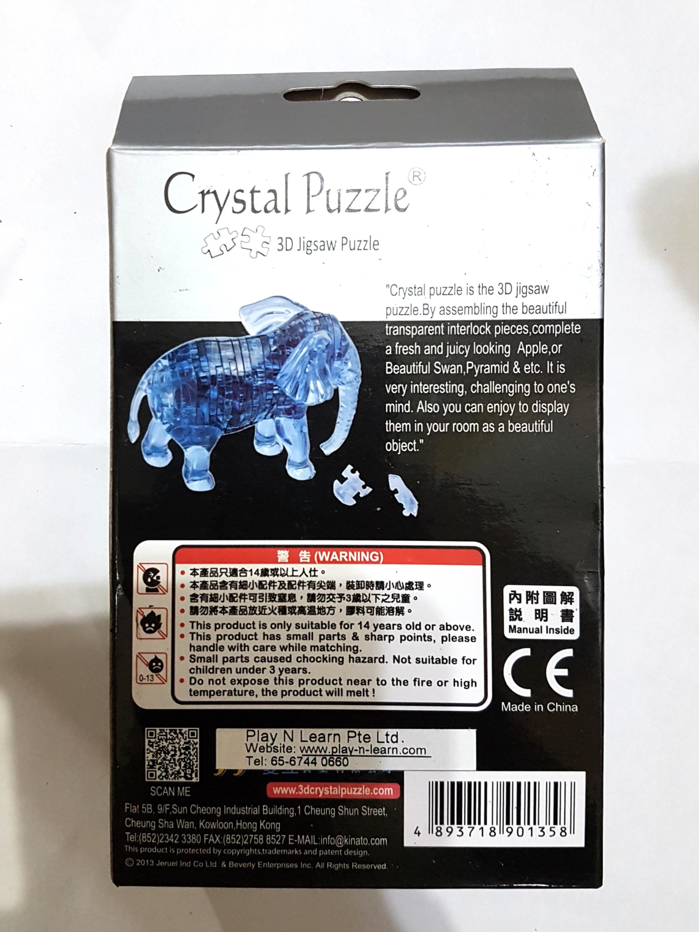 BePuzzled Elephant 3D Crystal Puzzle, 55 OFF