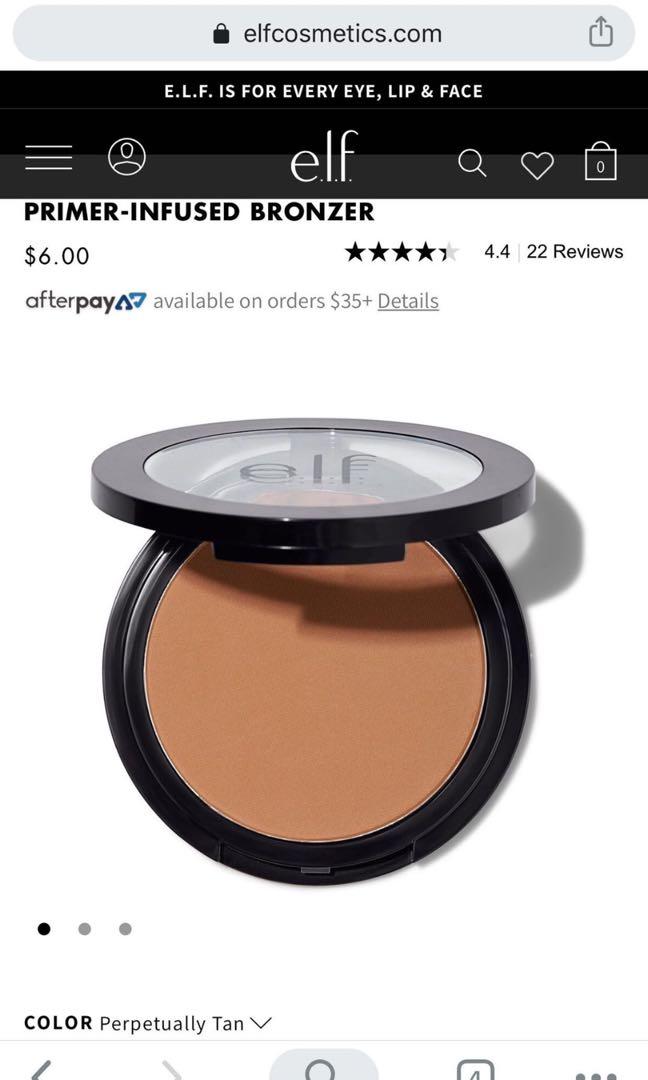 Elf Primer Infused Bronzer Perpetually Tan, Beauty & Personal Care