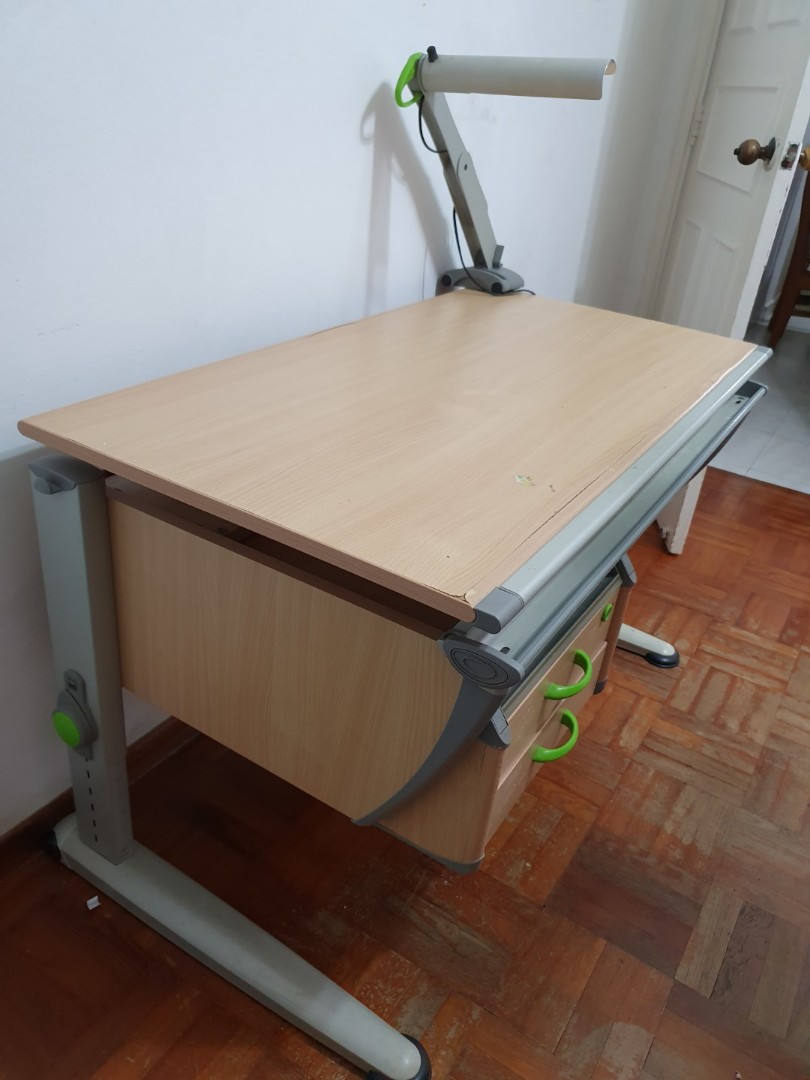 Ergonomic study table, Furniture & Home Living, Furniture, Tables