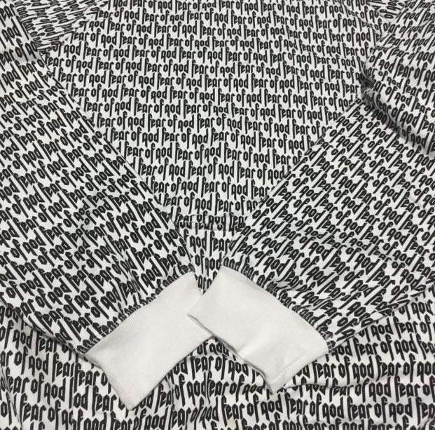 Fear of god fog all over print hoodie white clearance