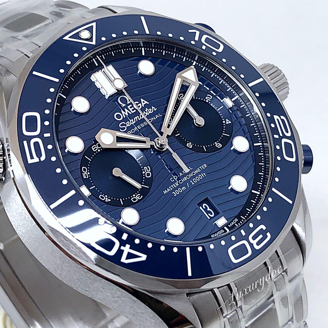 Fs Bnib Omega Latest Seamaster Diver 300m Co Axial Master Chronometer Automatic Chronograph Blue On Bracelet 44mm Watch 210 30 44 51 03 001 Luxury Watches On Carousell
