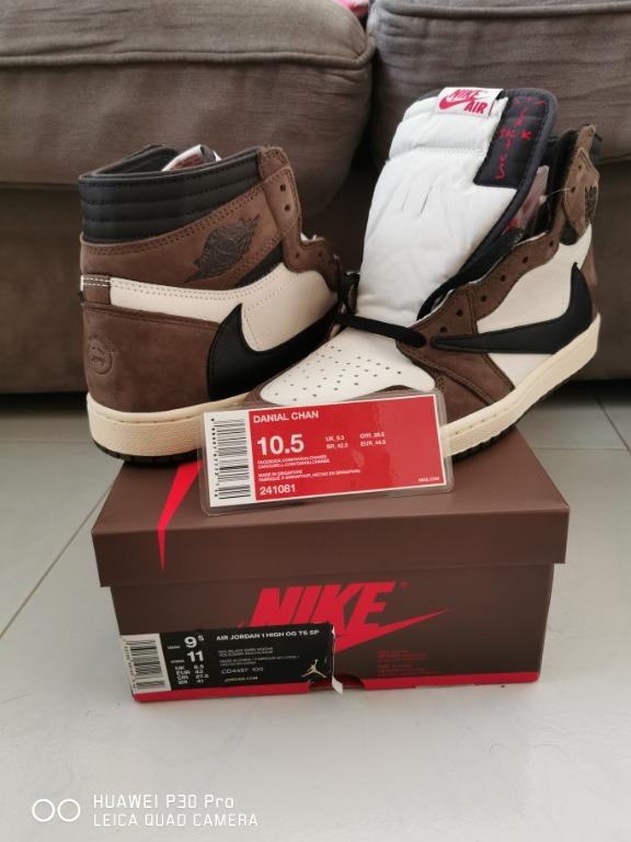 Jordan 1 Retro High Travis Scott CD4487 100 Men s Fashion Footwear Sneakers on Carousell