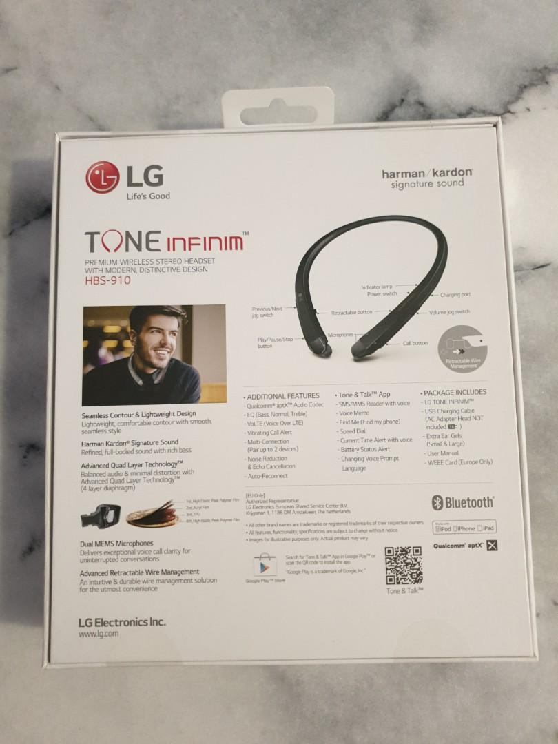 LG Tone Infinim Wireless Headset, Audio, Headphones & Headsets on Carousell