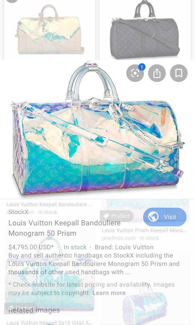 louis vuitton keepall bandouliere monogram 50 prism