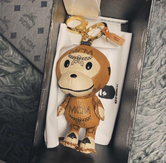 Mcm x Bape keychain, Luxury, Accessories on Carousell