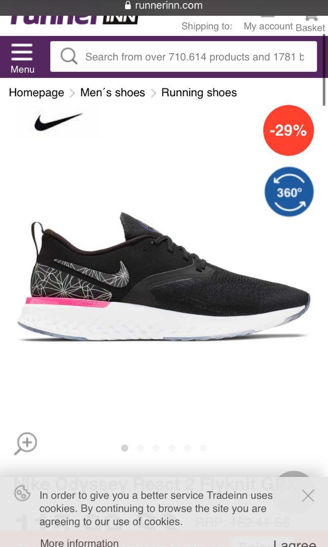 Men's nike odyssey react flyknit 2 graphic running shoes sales