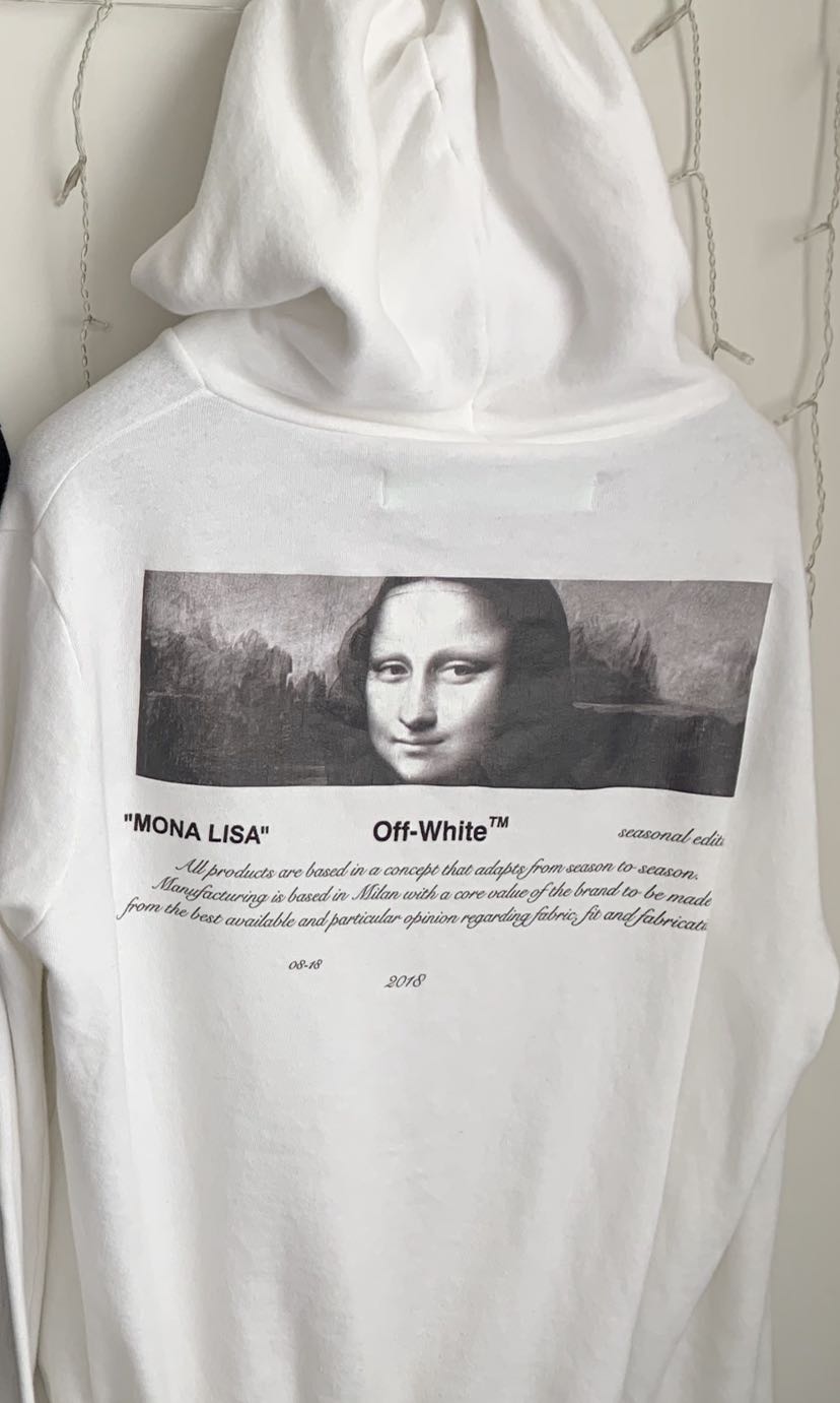Off white mona lisa sales 04 hoodie
