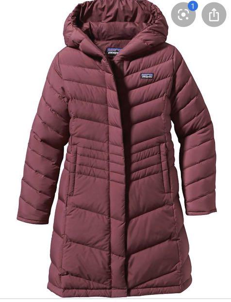 Patagonia girls long down sale coat