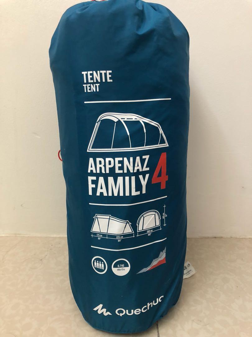 Quechua Arpenaz Family 4 Tent, Sports Equipment, Hiking & Camping on ...