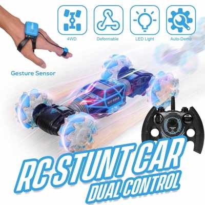 RC Stunt Car 4WD Watch Gesture Sensor Control Deformable Electric Car ...